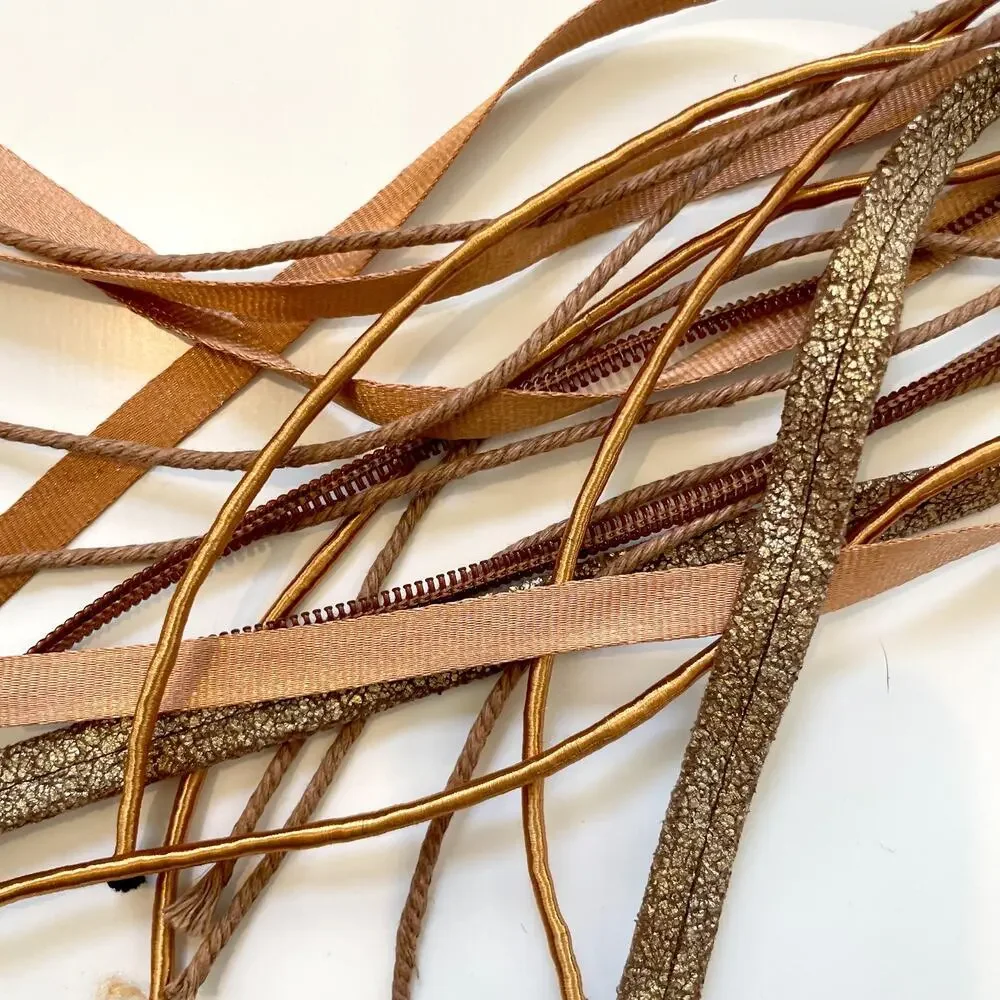 Vintage Boho Tassel Braided Belt 80s Woven Double Ring Fringe Earthy Festival